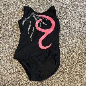tins tailor leotard, black and pink, size child large